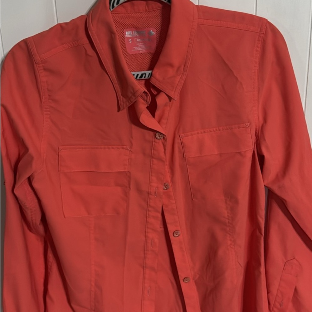 Reel Legends Orange Lightweight Shirt Jacket